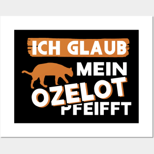 niedlich Ozelot Besitzer Spruch Liebhaber Leopard Posters and Art